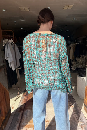 HANDLOOM TWO TONE - BROWN AND TEAL