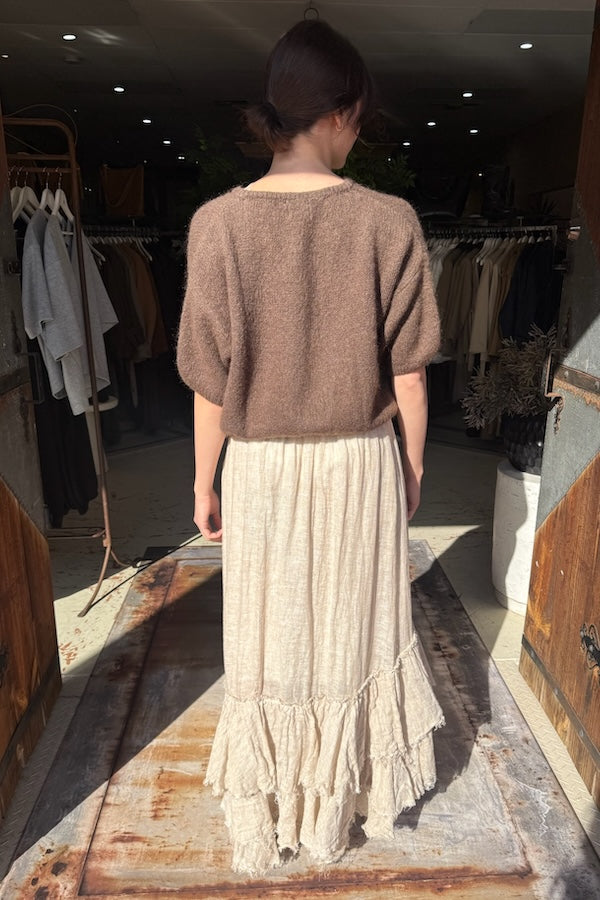 SWAN SKIRT (LINEN) GAUZE NATURAL