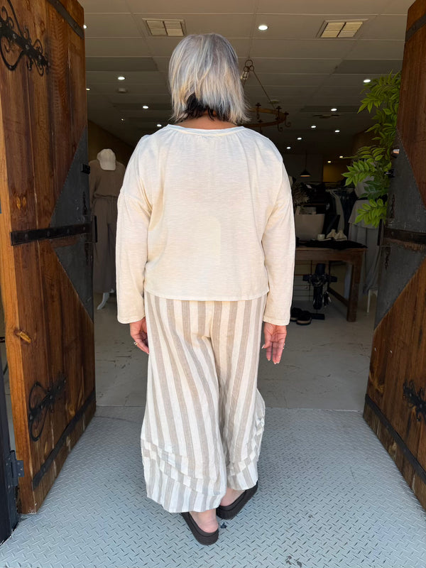 CROP T-SHIRT LONG SLEEVE - SEED POD