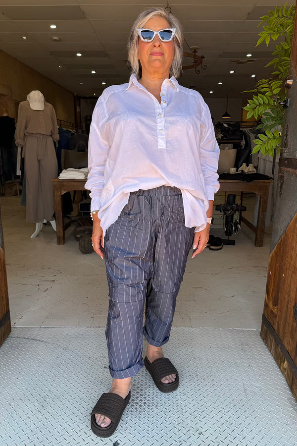 BARN PANTS - ASH STRIPED