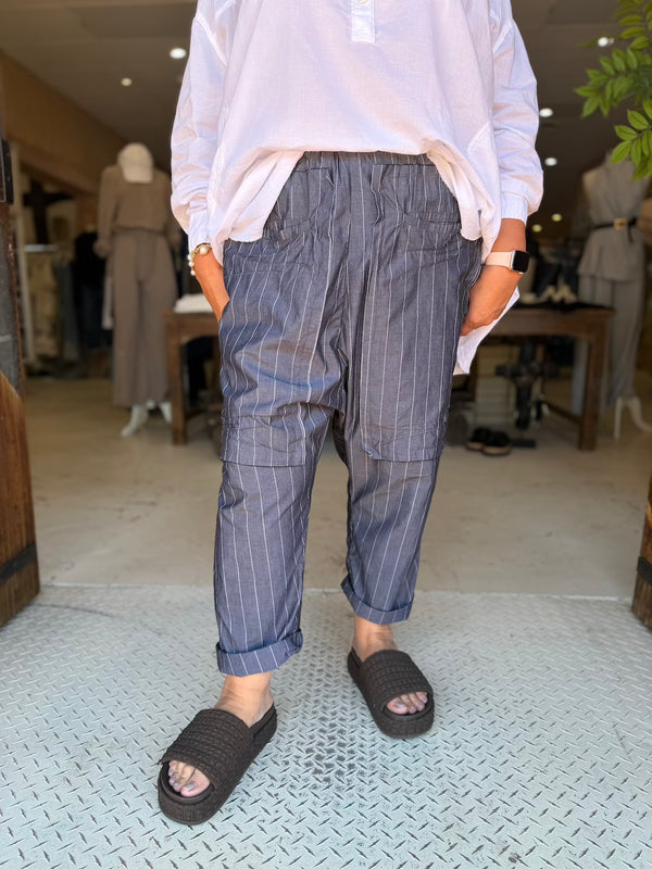 BARN PANTS - ASH STRIPED