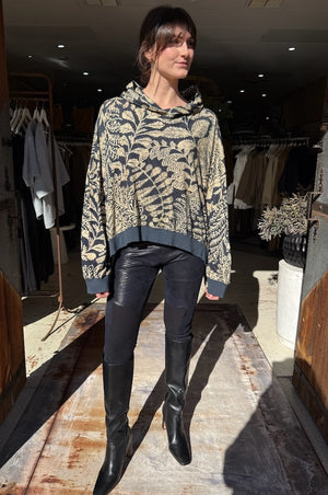CROP BODE SWEATSHIRT - BLACK FERN