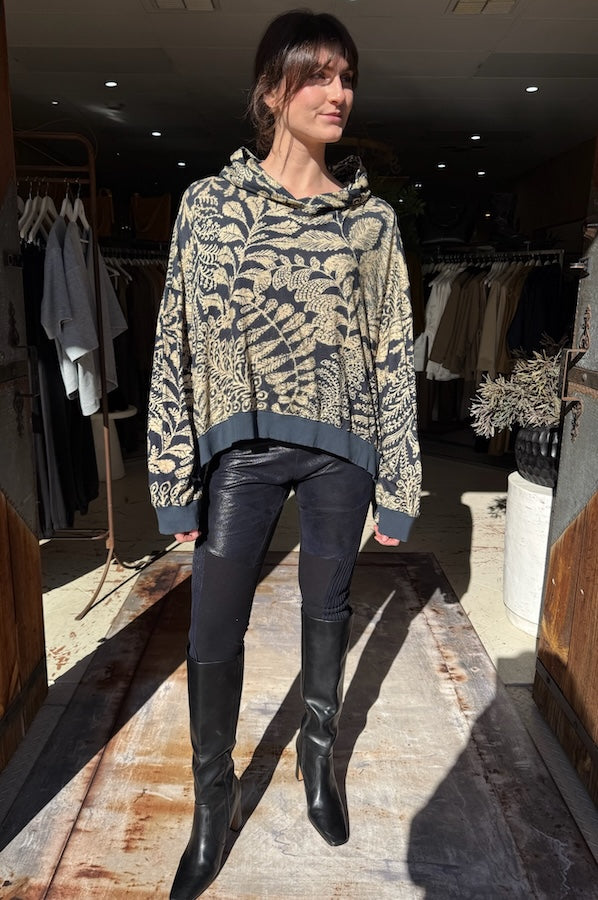 CROP BODE SWEATSHIRT - BLACK FERN