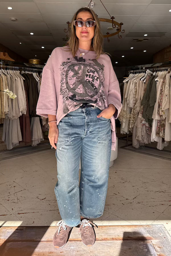 DANCE WITH THE MOON SWEATSHIRT - PEACE PLUM