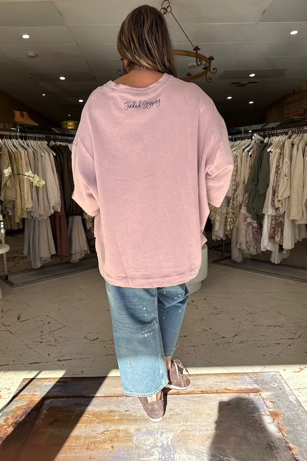 DANCE WITH THE MOON SWEATSHIRT - PEACE PLUM