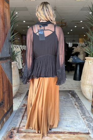 DECCALA BLOUSE - BLACK
