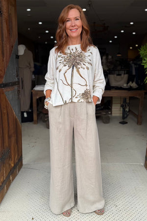 CROP T-SHIRT LONG SLEEVE - SEED POD