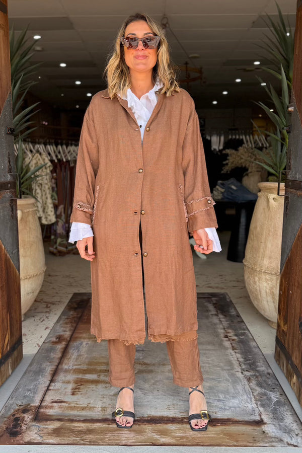 HOBO TRENCH LINEN - HAZELNUT