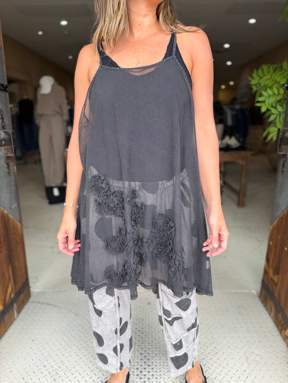 SHORT ANEMONE SLIP - FADED BLACK