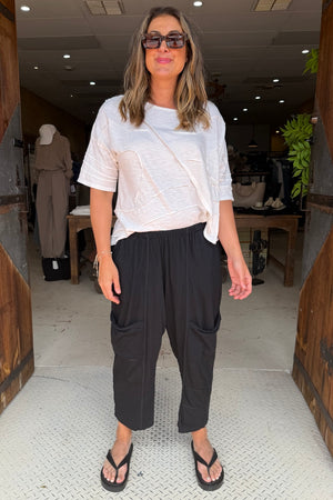 SEAMED JOGGERS - BLACK