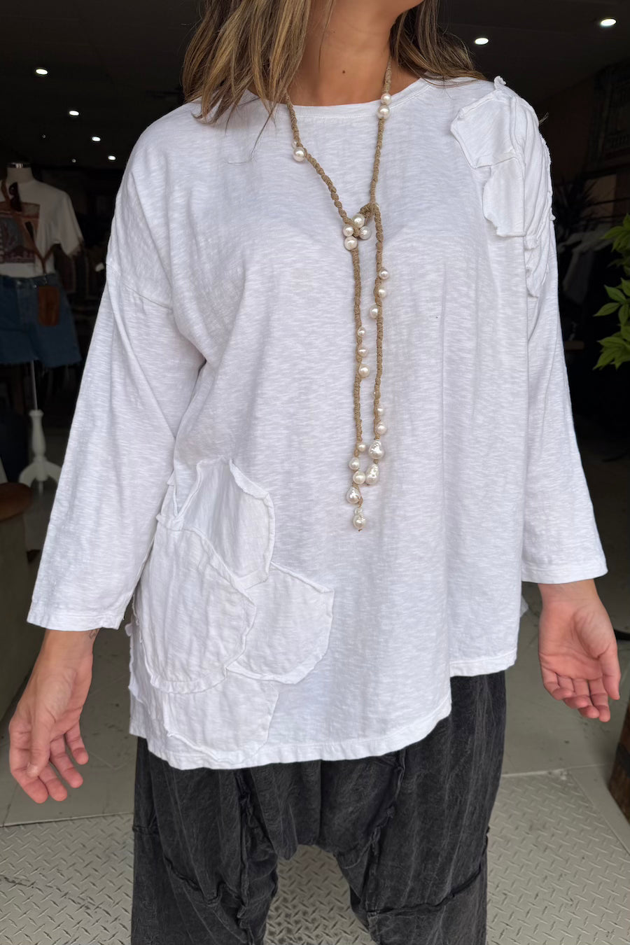 DAISY T-SHIRT LONG SLEEVE - WHITE