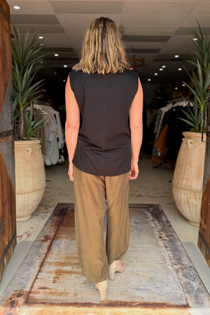 SUNA WRAP PANTS - SEPIA