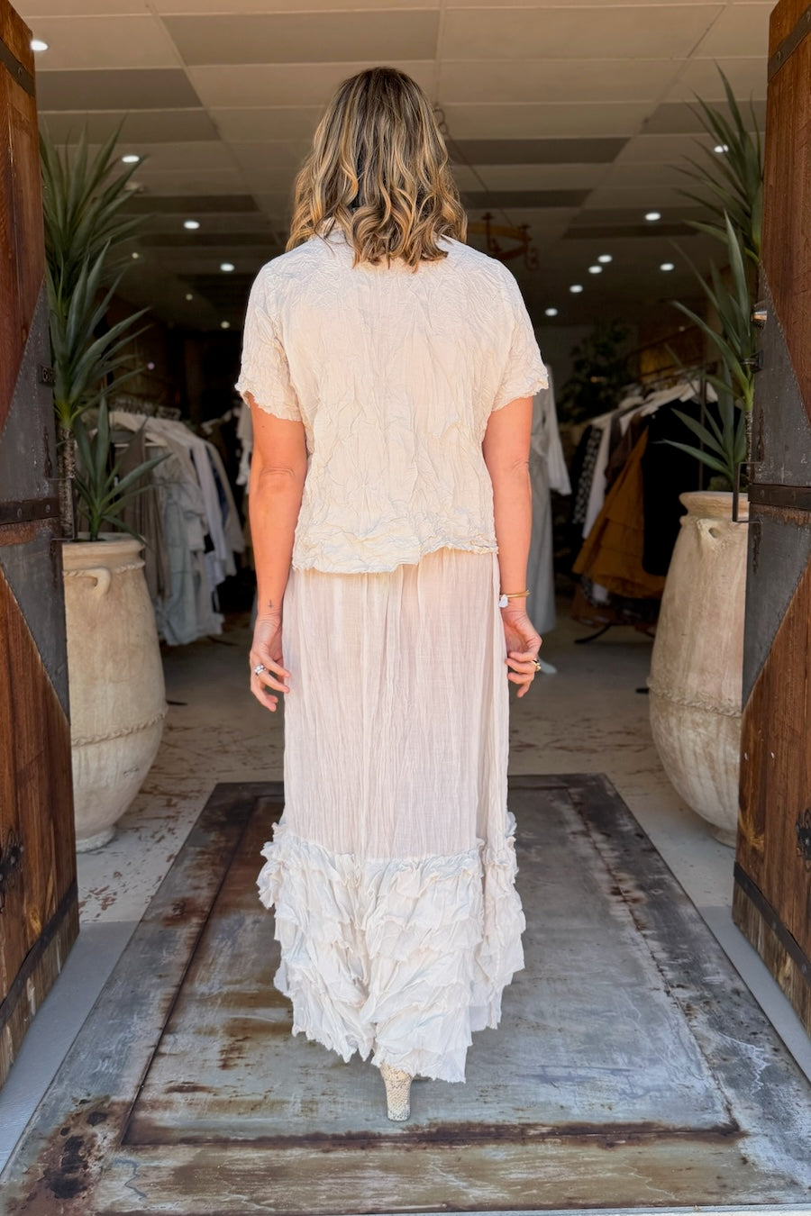 BAKSTRAPS SKIRT - NETTEL GEFUHL (CREAM)