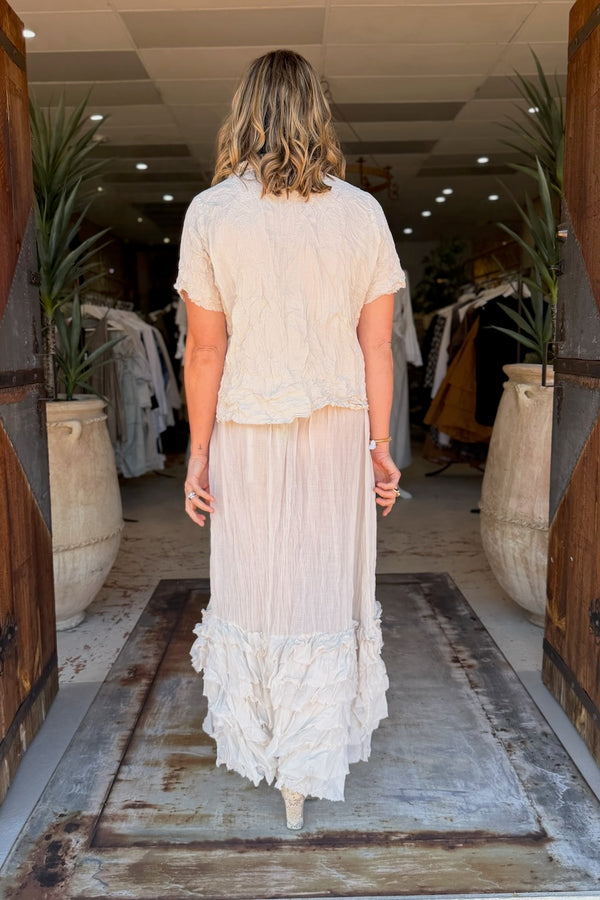 BAKSTRAPS SKIRT - NETTEL GEFUHL (CREAM)