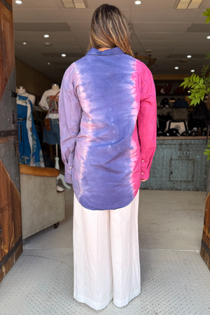 COOL LONG SLEEVE SHIRT - NAVY/LEAD/BERRY