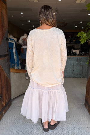 SEED POD T-SHIRT LONG SLEEVE - CREAM