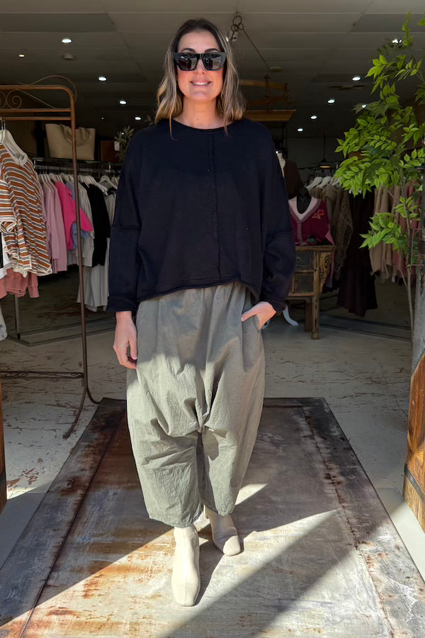 QUALLIED SHIRT - HANFSWEAT KAVIAR (BLACK)