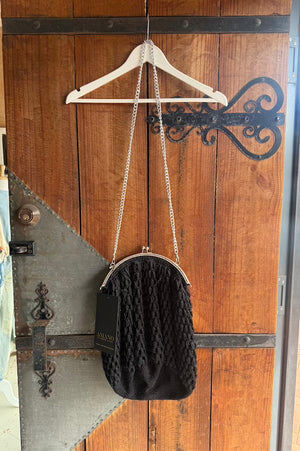 AMANO LINEN CROCHET HANDBAG - LARGE