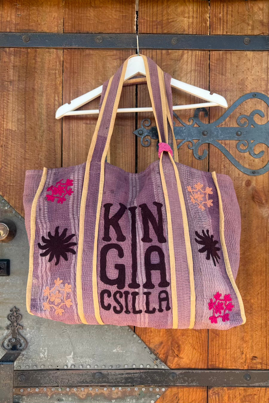 KINGA CSILLA BAG - PURPLE AND ORANGE