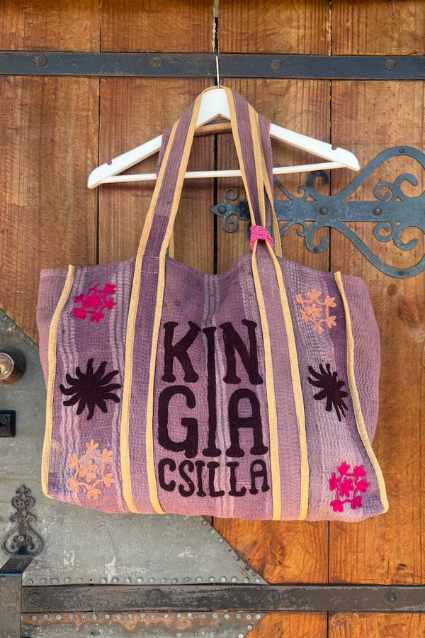 KINGA CSILLA BAG - PURPLE AND ORANGE