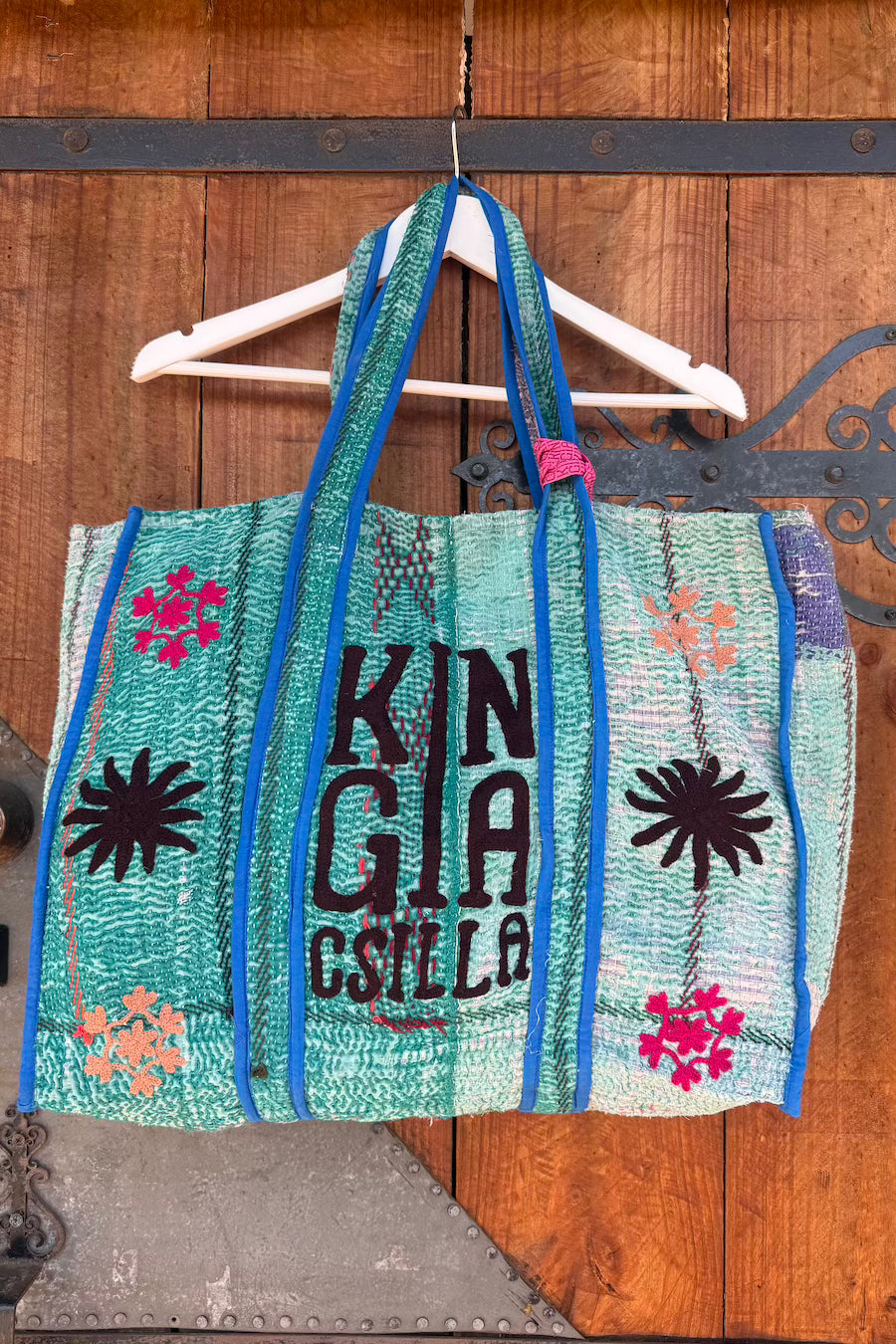 KINGA CSILLA BAG - BLUE AND GREEN
