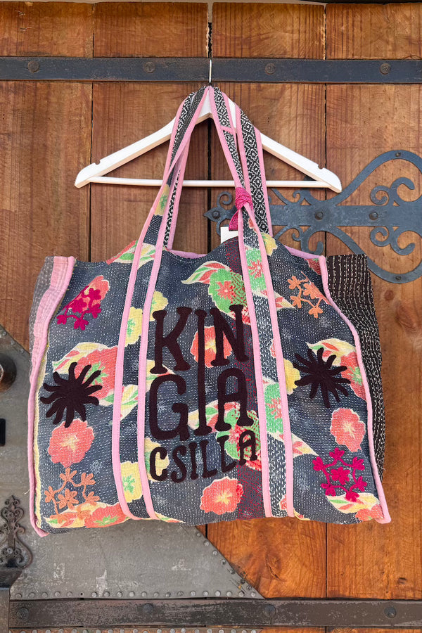 KINGA CSILLA BAG - PINK AND GREY