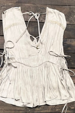 SOFT SPOKEN TOP - OATMEAL