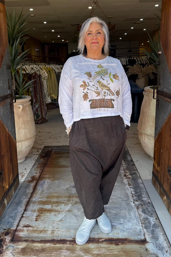 CROP 1865 T-SHIRT LONG SLEEVE - WHITE