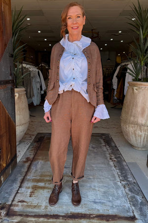 MILITIA JACKET LINEN - HAZELNUT