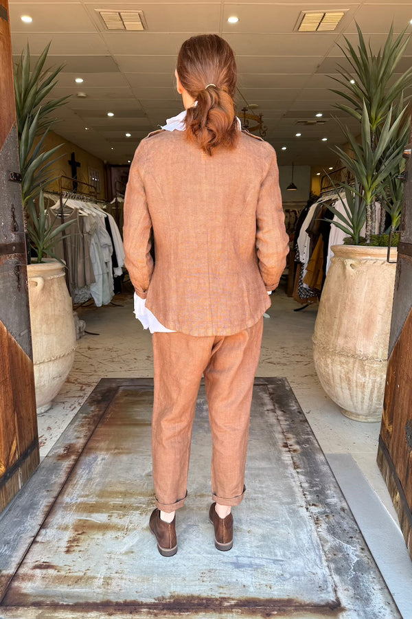 MILITIA JACKET LINEN - HAZELNUT