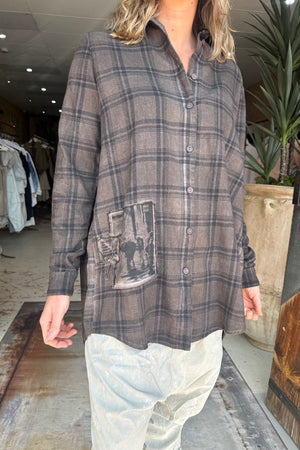 ALLORA SHIRT - TRUFFLE OLD DYE