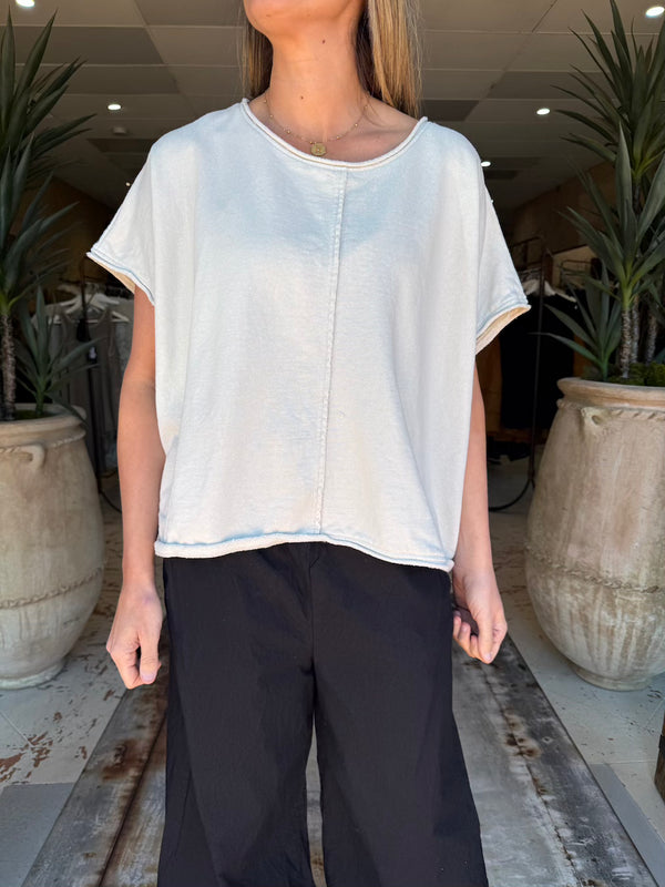 MASSEWEICH TOP - HANFSWEAT GEFUHL (CREAM)