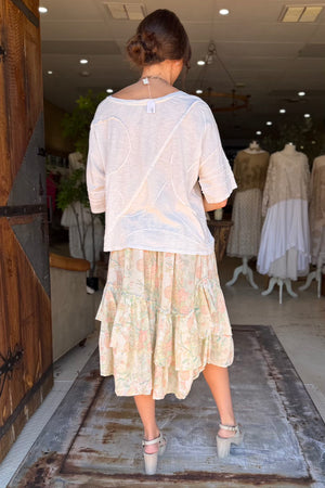 COSMO SKIRT - PEACH BIRD