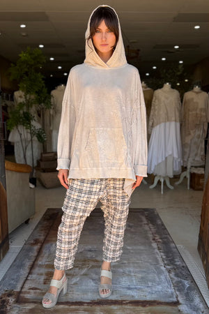 QUEEN ANNE'S LACE EMBROIDERED BODE SWEATSHIRT - OAT