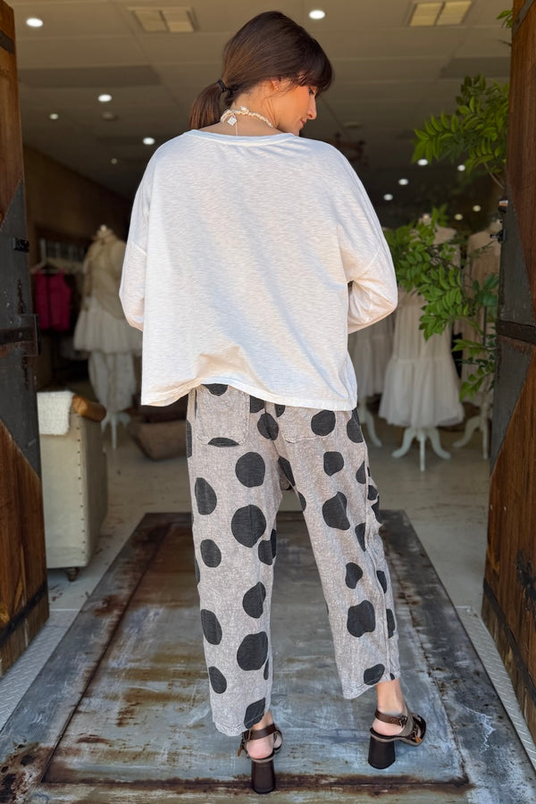 CROP WILDFLOWERT-SHIRT LONG SLEEVE - WHITE