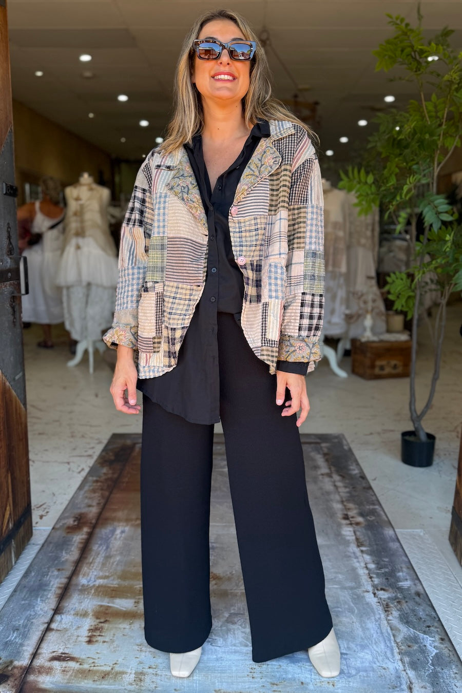 MIDNIGHT WALKS JACKET - PLAID PATCH