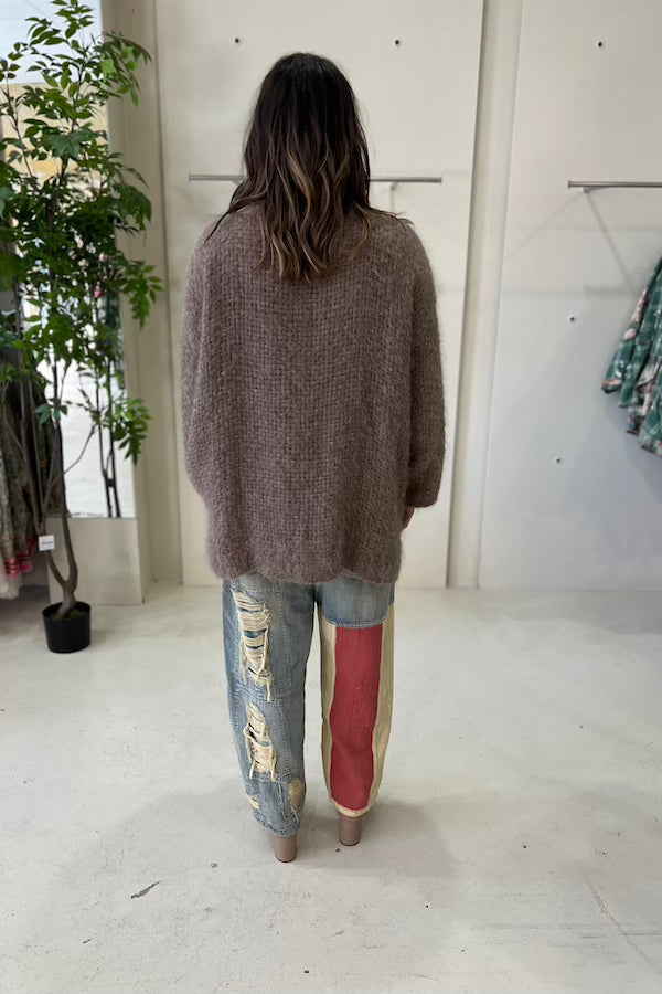 HAND LOOM TWO TONE SWEATER