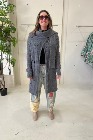 AMANO SPIDER LACE CASCADE CARDI
