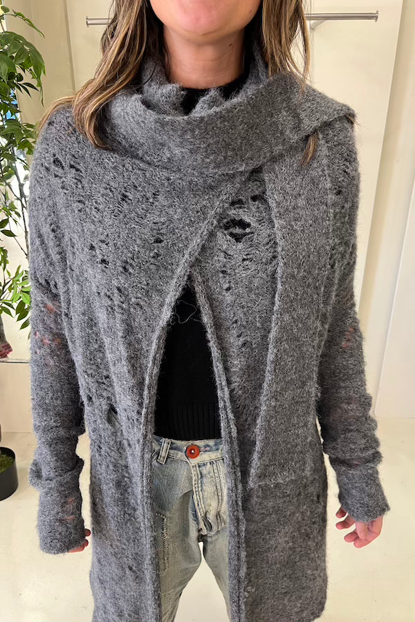 AMANO SPIDER LACE CASCADE CARDI