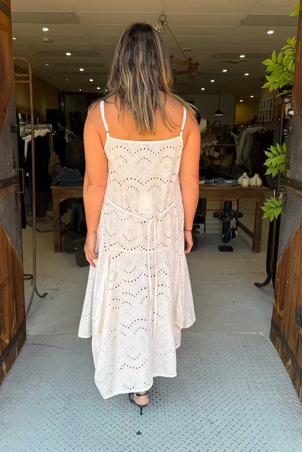 LONG PINWHEEL SLIP - OFF WHITE