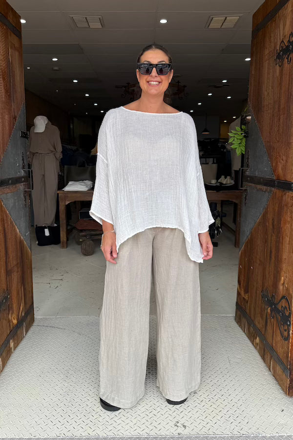 CAMICIA FOGLIA - LATTE