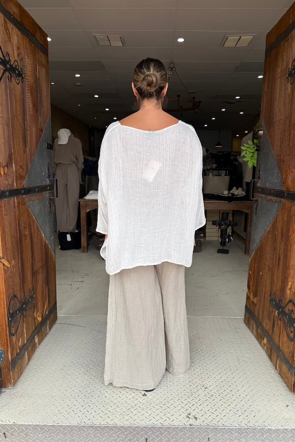 CAMICIA FOGLIA - LATTE