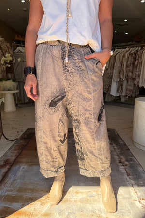 MIRRO PANTS - SAND ALL OVER PRINT