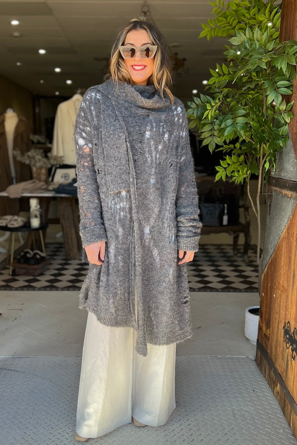 AMANO SPIDER LACE CASCADE CARDI