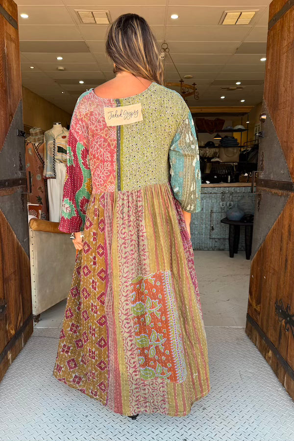 KANTHA SUNRISE DRESS - COLOUR COMBO 4