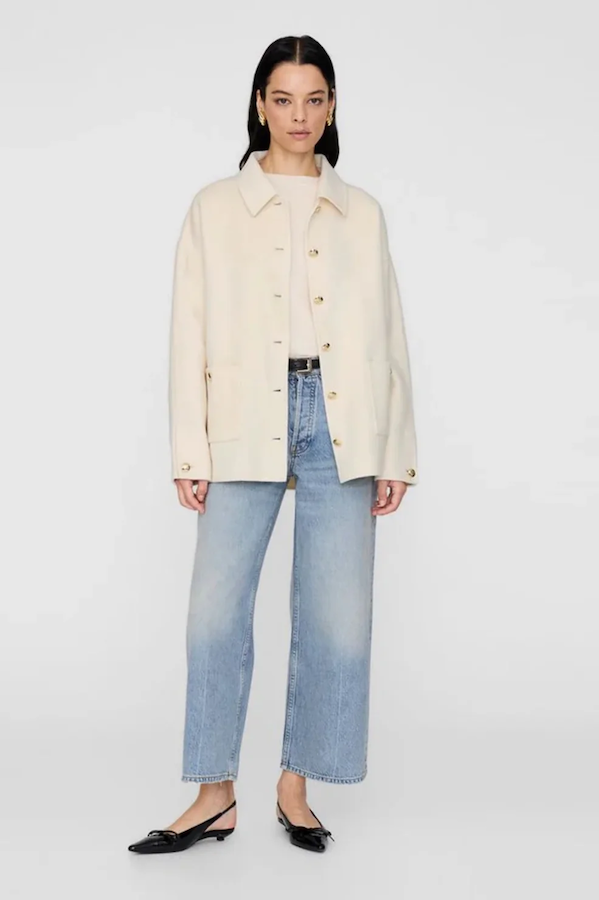 LUCA JACKET - IVORY CASHMERE BLEND