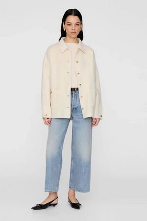 LUCA JACKET - IVORY CASHMERE BLEND