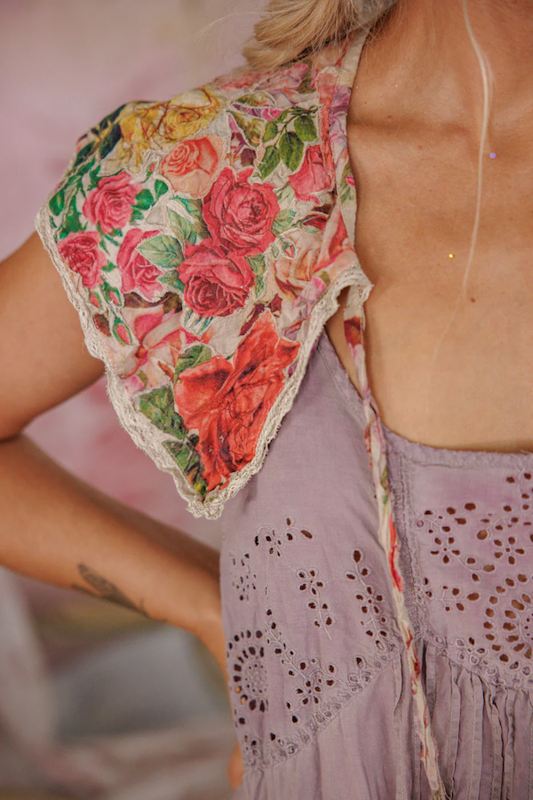 FLORAL APPLIQUE HANNES COLLAR - JABOT 049