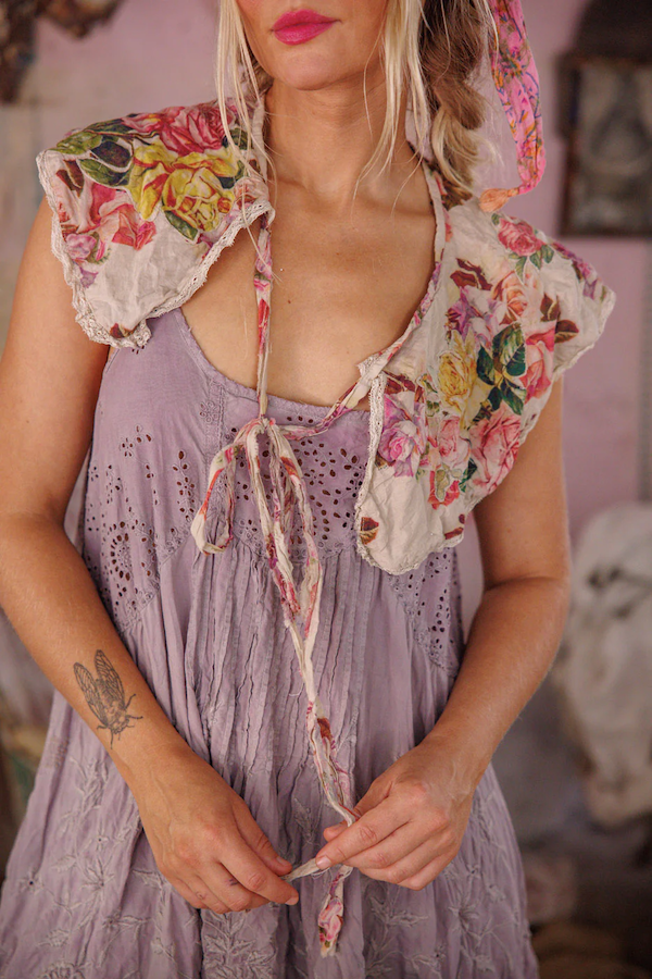 FLORAL APPLIQUE HANNES COLLAR - JABOT 049