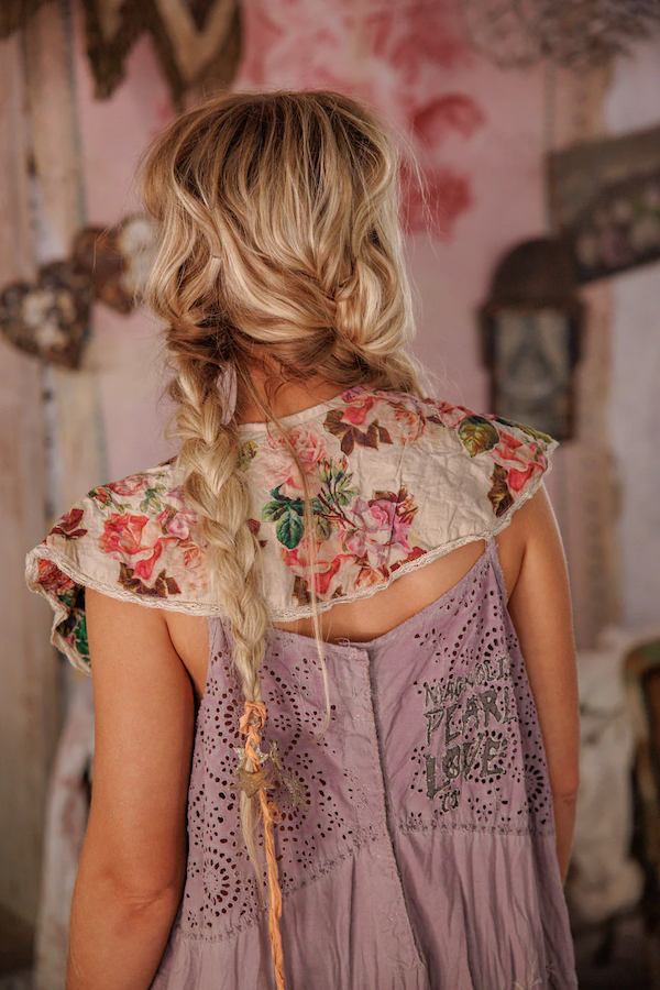 FLORAL APPLIQUE HANNES COLLAR - JABOT 049